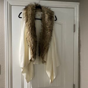 Michael Kors sweater vest with vegan fur Size XL